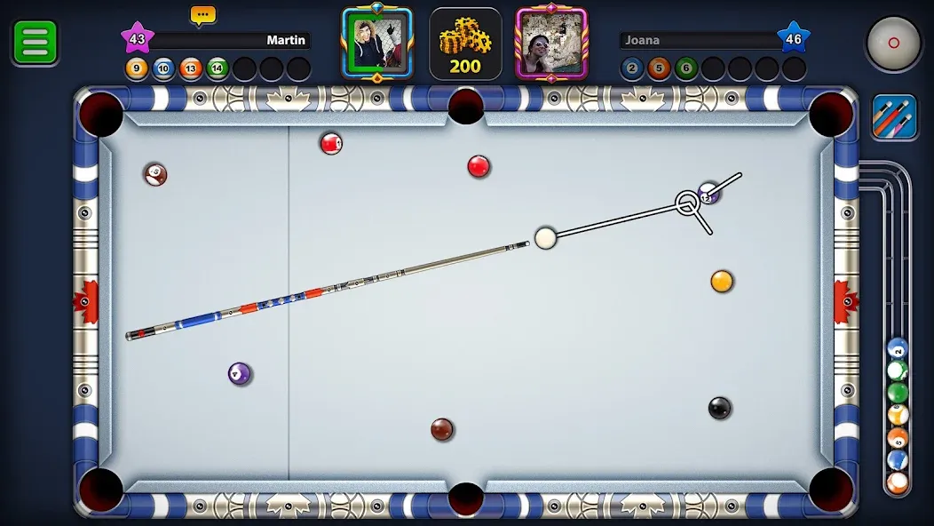 Скачать 8 Ball Pool MOD APK — Безлимитные монеты и кий — скриншот 3
