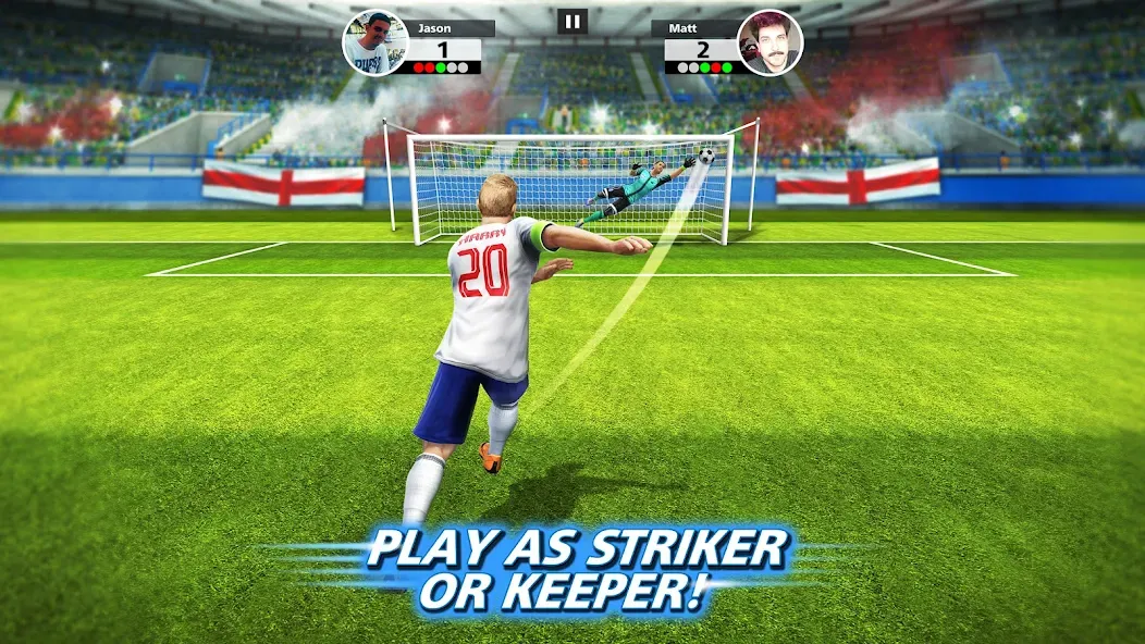 Football Strike: Online Soccer — Взломанная версия (Безлимитные деньги и энергия) — скриншот 1