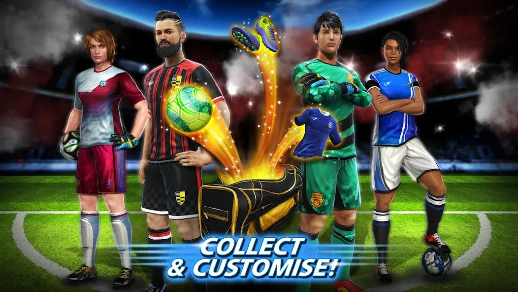 Football Strike: Online Soccer — Взломанная версия (Безлимитные деньги и энергия) — скриншот 4