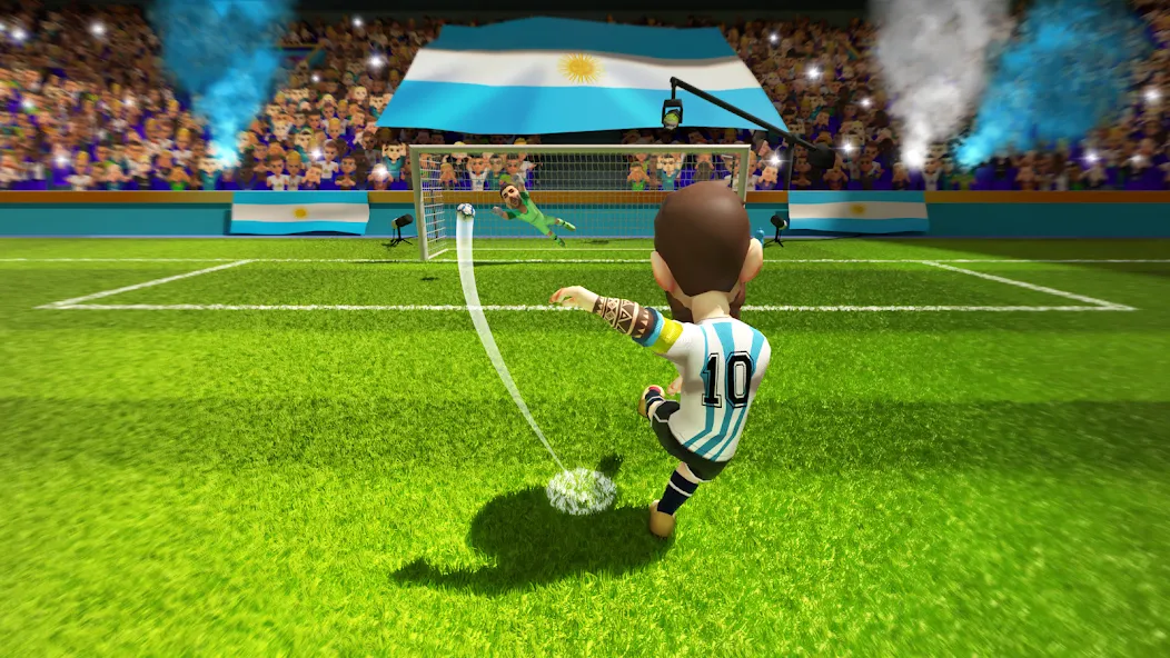 Взлом Mini Football - Mobile Soccer — Безлимитные монеты и открыты команды — скриншот 1