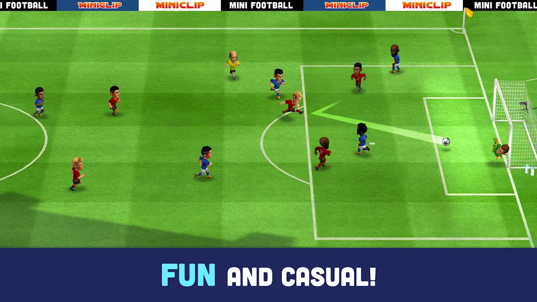 Взлом Mini Football - Mobile Soccer — Безлимитные монеты и открыты команды — скриншот 2