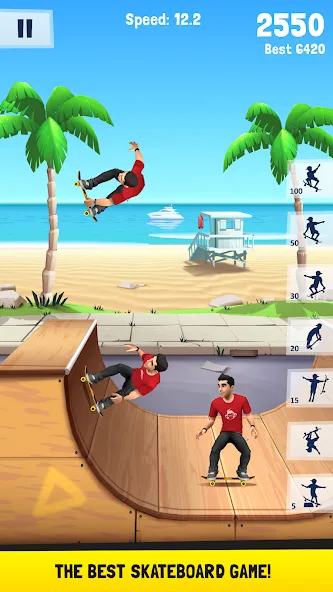 Взломанная Flip Skater на Андроид — Без рекламы и много денег — скриншот 1 Взломанная Flip Skater на Андроид — Без рекламы и много денег — скриншот 1