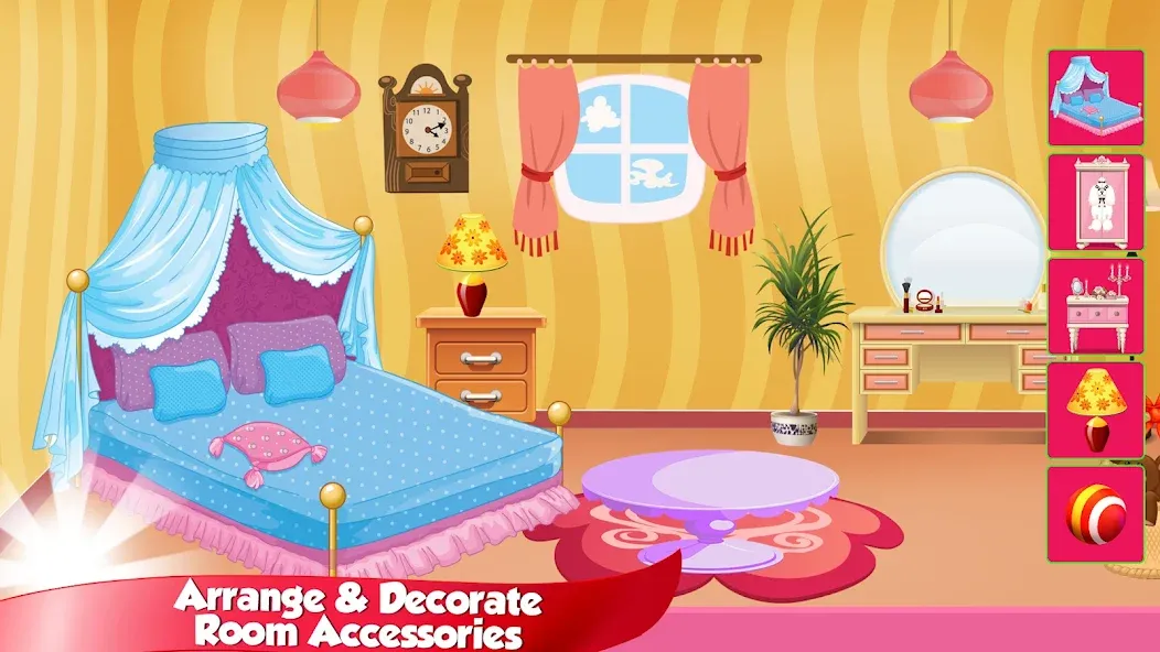 Скачать взлом Girl Doll House Design & Clean на Андроид — Безлимитные деньги и все предметы — скриншот 4
