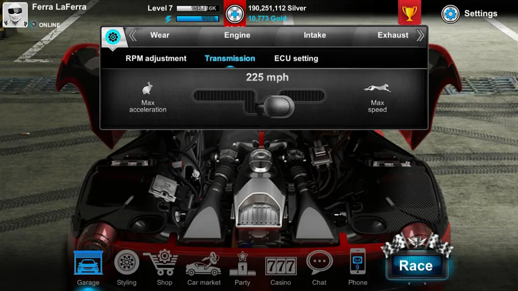 Tuner Life Online Drag Racing MOD — Безлимитные деньги и топливный бак на Андроид — скриншот 4