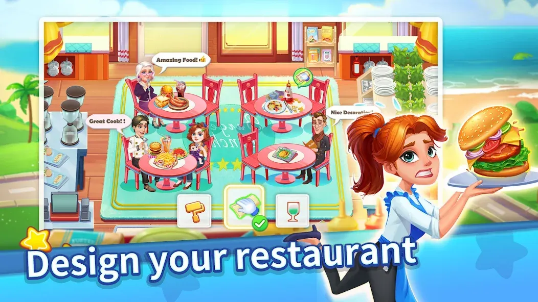 Взломанная Cooking Master Adventure Games на Андроид — Безлимитные монеты и энергия — скриншот 2