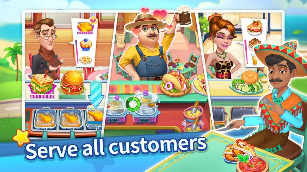 Взломанная Cooking Master Adventure Games на Андроид — Безлимитные монеты и энергия — скриншот 3
