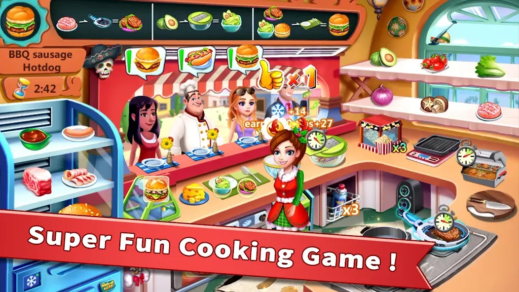 Rising Super Chef - Cook Fast MOD APK — Безлимитные монеты и энергия — скриншот 1