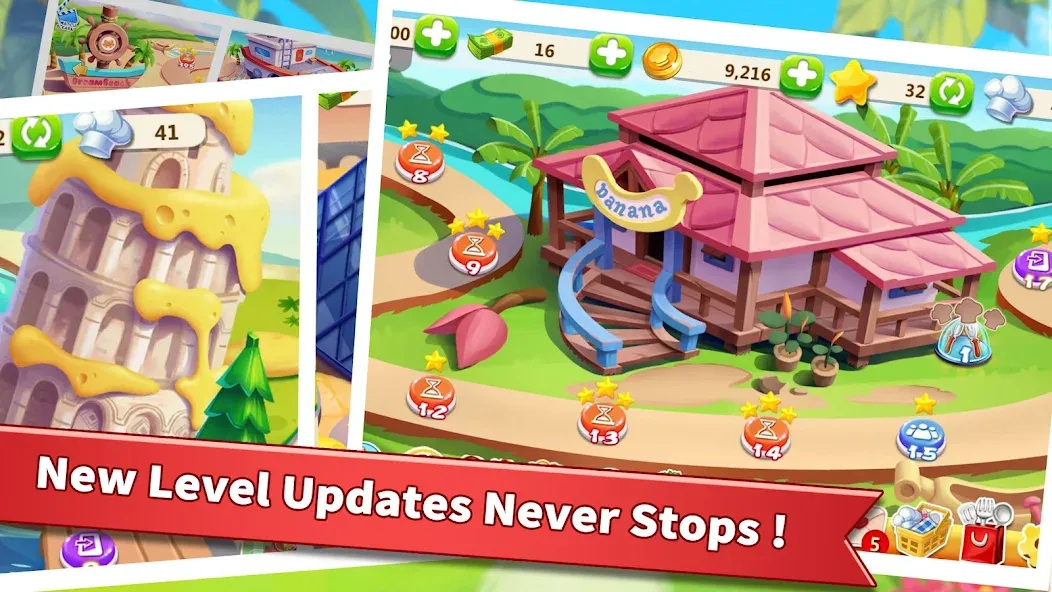 Rising Super Chef - Cook Fast MOD APK — Безлимитные монеты и энергия — скриншот 2