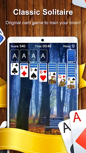Solitaire Card Game MOD APK — Без рекламы и безлимитные подсказки — скриншот 2