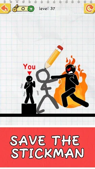 Скачать Draw 2 Save: Stickman Puzzle с модом — Без рекламы и открыты все уровни — скриншот 2