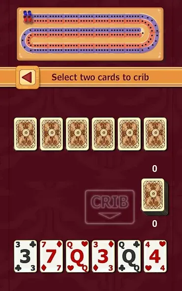 Cribbage — Мод: Бесконечные очки и подсказки — скриншот 4