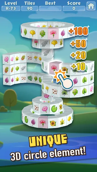 Скачать 3D Mahjong Triple Tile Match — Последняя версия (Безлимитные монеты и подсказки) — скриншот 2