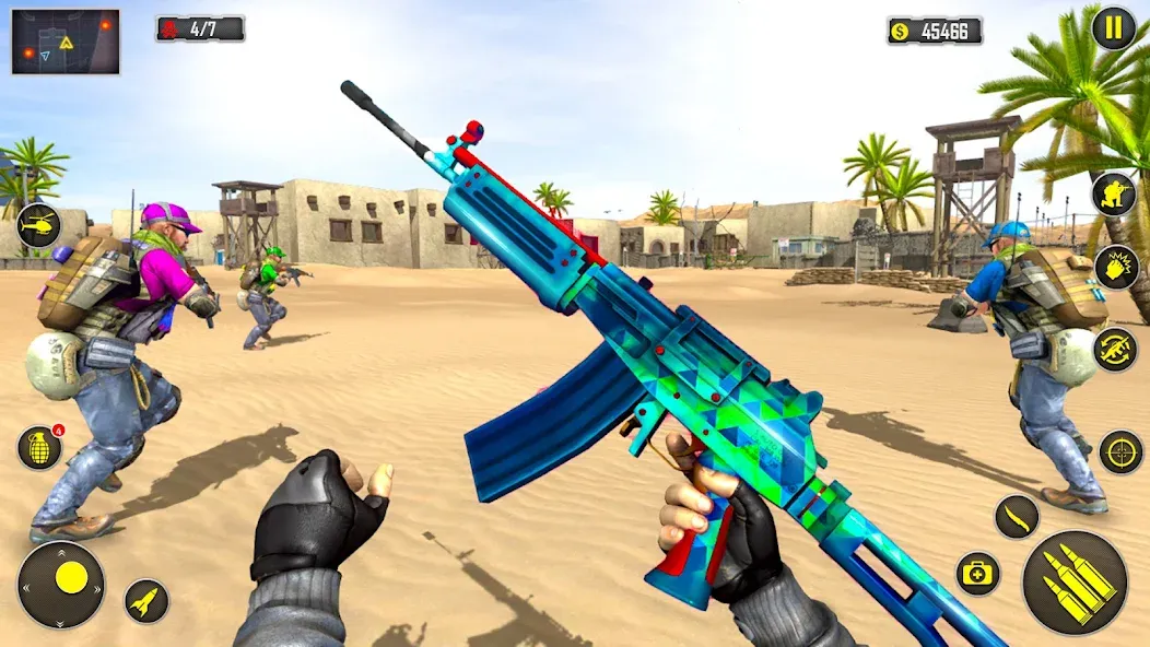 Fps Shooting Strike: Gun Games — Мод: Безлимитные патроны и оружие — скриншот 1