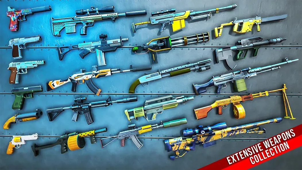 Fps Shooting Strike: Gun Games — Мод: Безлимитные патроны и оружие — скриншот 4
