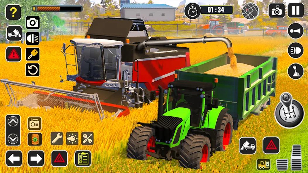 Tractor Farming Game Harvester MOD — Безлимитные деньги и топливо на Андроид — скриншот 1