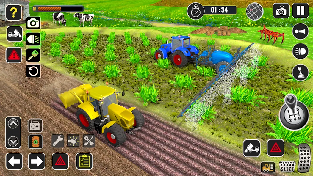 Tractor Farming Game Harvester MOD — Безлимитные деньги и топливо на Андроид — скриншот 2