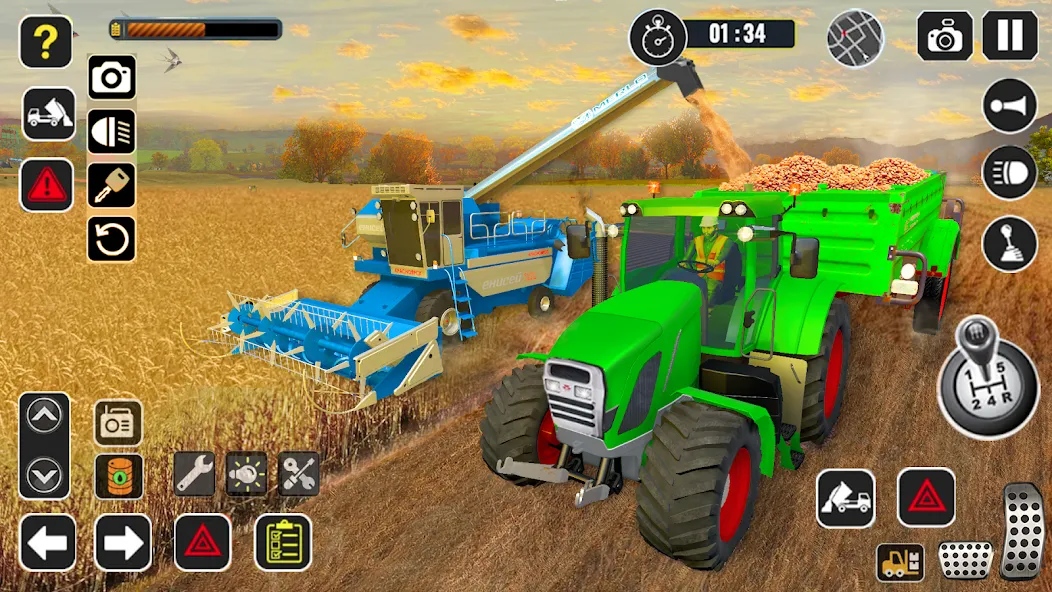 Tractor Farming Game Harvester MOD — Безлимитные деньги и топливо на Андроид — скриншот 4