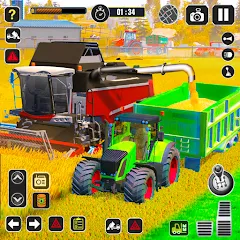 Tractor Farming Game Harvester MOD — Безлимитные деньги и топливо на Андроид