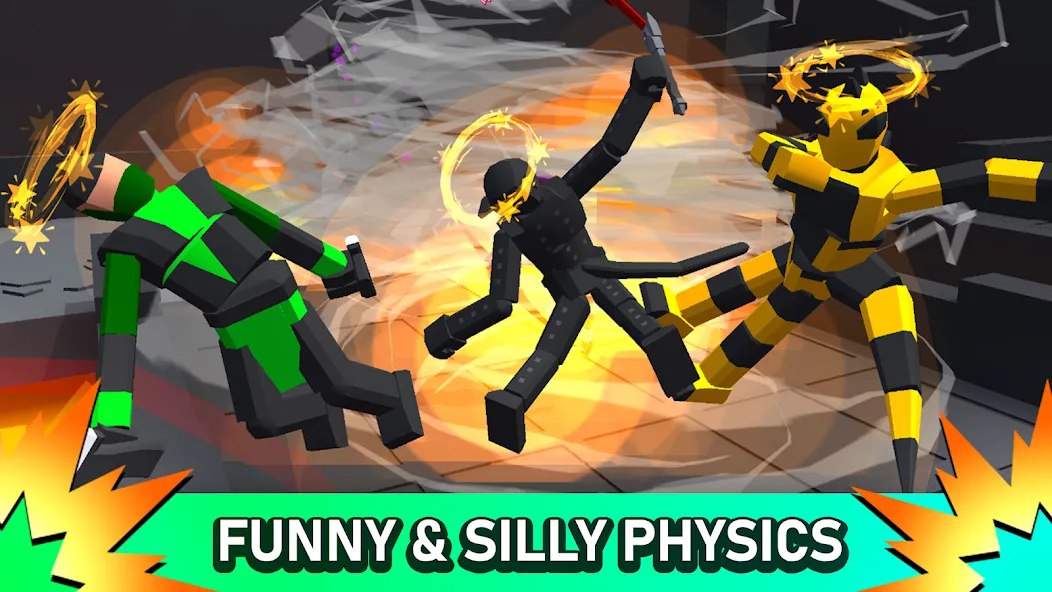 Smashgrounds.io: Ragdoll Arena MOD APK — Безлимитные деньги и оружие — скриншот 2