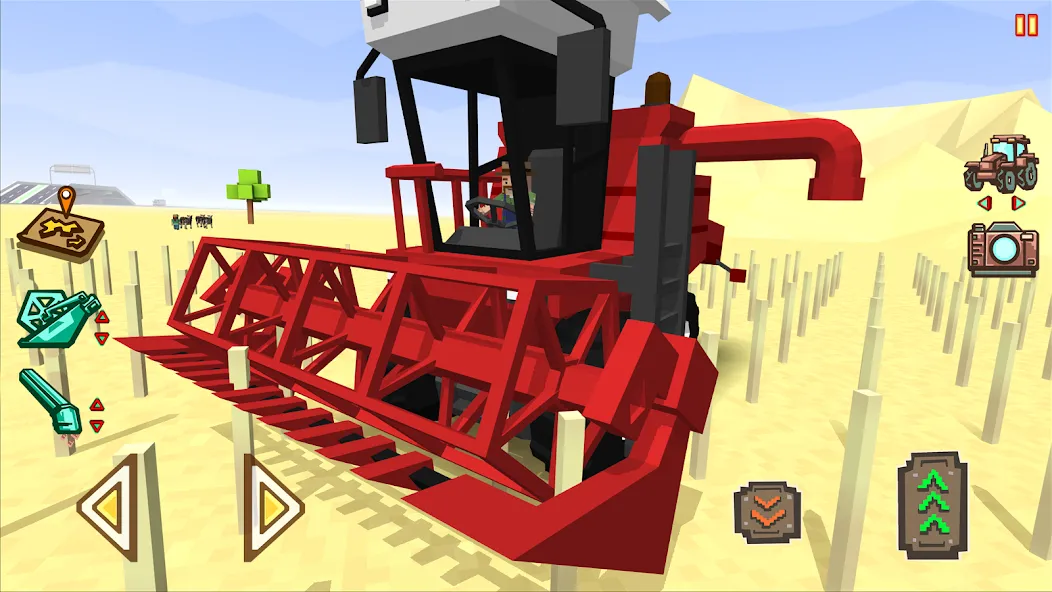 Скачать взломанную Blocky Farm Racing & Simulator — Безлимитные деньги и топливо — скриншот 1