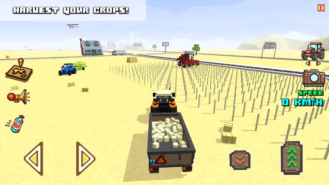 Скачать взломанную Blocky Farm Racing & Simulator — Безлимитные деньги и топливо — скриншот 4