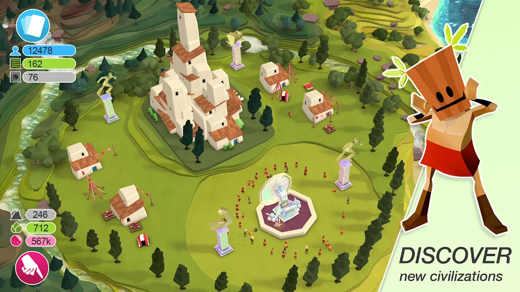 Скачать взлом Godus на Андроид — Безлимитные ресурсы и божественная сила — скриншот 4