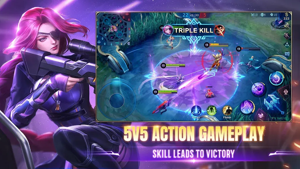 Скачать взломанную Mobile Legends: Bang Bang — Бесплатные скины и алмазы — скриншот 1