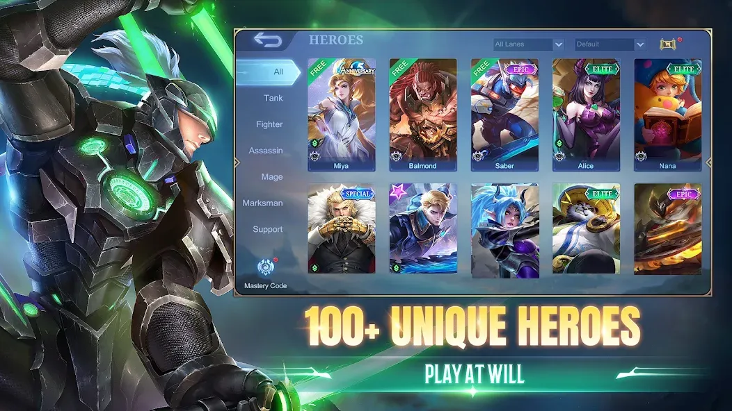 Скачать взломанную Mobile Legends: Bang Bang — Бесплатные скины и алмазы — скриншот 4
