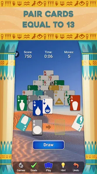 Скачать взломанную Pyramid Solitaire - Card Games — Без рекламы и бесконечные подсказки — скриншот 2
