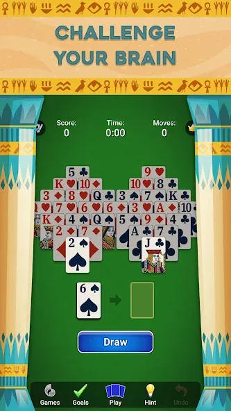 Скачать взломанную Pyramid Solitaire - Card Games — Без рекламы и бесконечные подсказки — скриншот 5