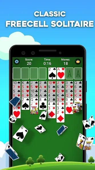 FreeCell Solitaire: Card Games — Безлимитные подсказки и отмены ходов — скриншот 1 FreeCell Solitaire: Card Games — Безлимитные подсказки и отмены ходов — скриншот 1