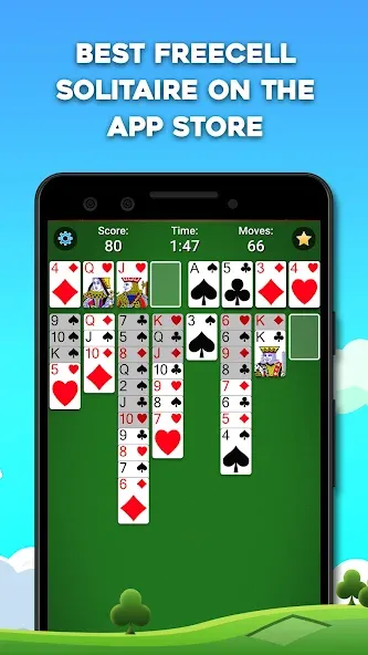 FreeCell Solitaire: Card Games — Безлимитные подсказки и отмены ходов — скриншот 2 FreeCell Solitaire: Card Games — Безлимитные подсказки и отмены ходов — скриншот 2