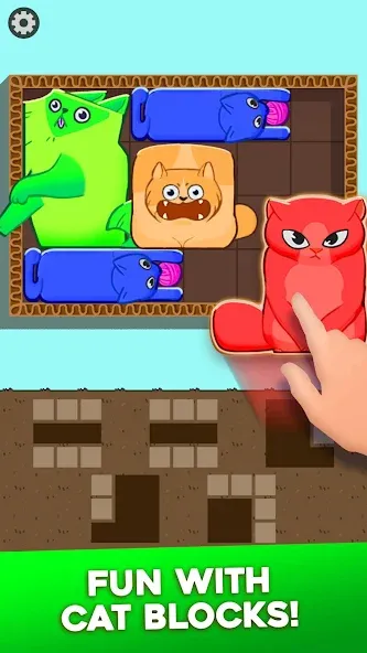 Block Puzzle Cats MOD — Безлимитные подсказки и убрана реклама на Андроид — скриншот 1