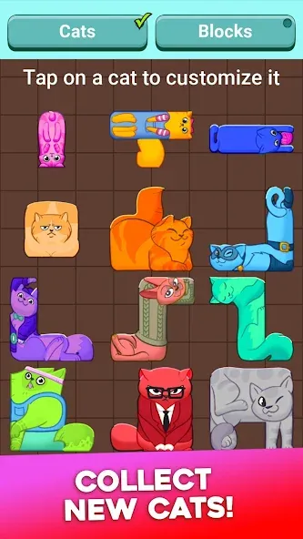 Block Puzzle Cats MOD — Безлимитные подсказки и убрана реклама на Андроид — скриншот 5