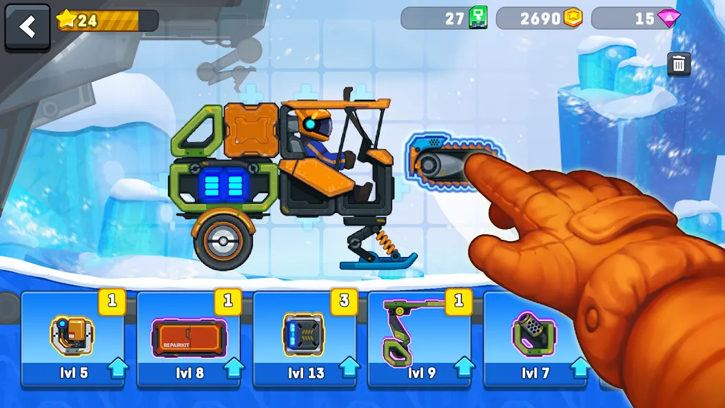 Rovercraft 2: Race a space car — Безлимитные деньги и топливо — скриншот 1 Rovercraft 2: Race a space car — Безлимитные деньги и топливо — скриншот 1