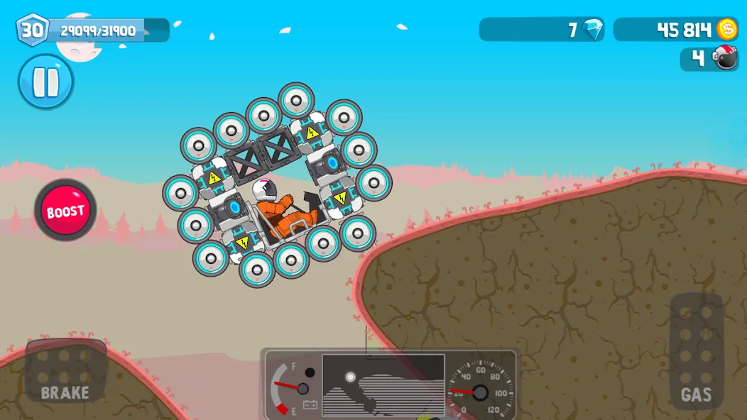 Rovercraft:Race Your Space Car — Безлимитные деньги и топливо — скриншот 5