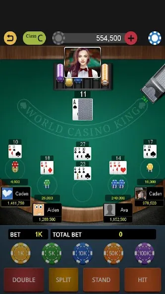 Скачать World Blackjack King на Android — Безлимитные фишки и открыты столы — скриншот 3