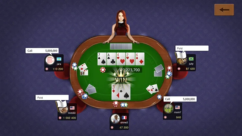 Скачать взлом Texas holdem poker king на Андроид — Безлимитные фишки и все функции открыты — скриншот 2