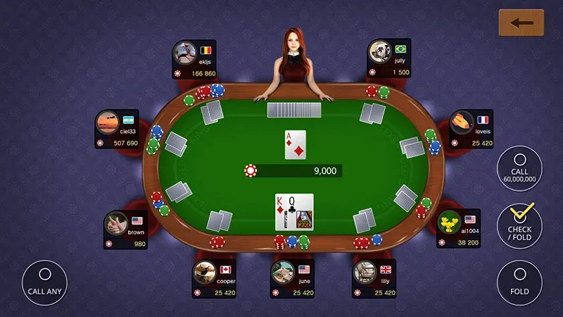 Скачать взлом Texas holdem poker king на Андроид — Безлимитные фишки и все функции открыты — скриншот 3