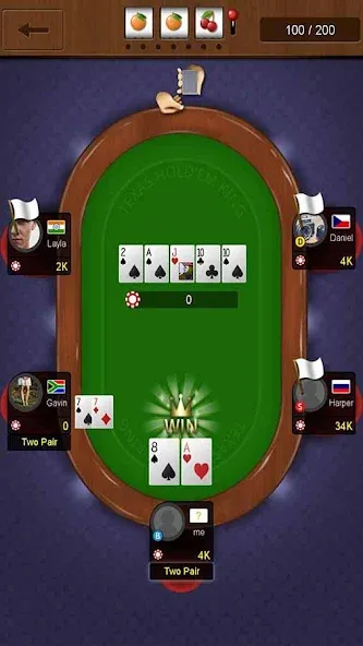 Скачать взлом Texas holdem poker king на Андроид — Безлимитные фишки и все функции открыты — скриншот 5