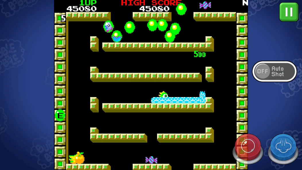 Скачать BUBBLE BOBBLE classic — Последняя версия (Бесконечные жизни и все уровни открыты) — скриншот 1