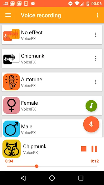 VoiceFX - Voice Changer with v на Андроид — Мод Премиум функции и без рекламы — скриншот 1