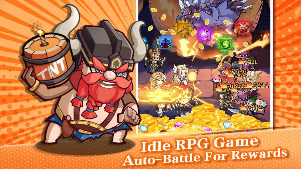 Mythic Summon: Idle RPG — Безлимитные ресурсы и герои — скриншот 3