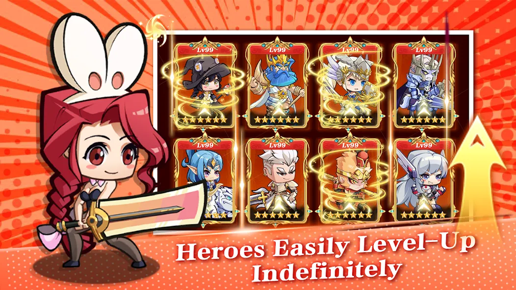 Mythic Summon: Idle RPG — Безлимитные ресурсы и герои — скриншот 4