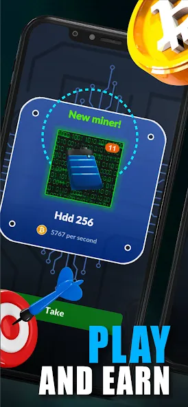 Merge Crypto Miner: Earn Money MOD — Безлимитные деньги и ускоренная добыча на Андроид — скриншот 1