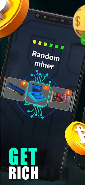 Merge Crypto Miner: Earn Money MOD — Безлимитные деньги и ускоренная добыча на Андроид — скриншот 2
