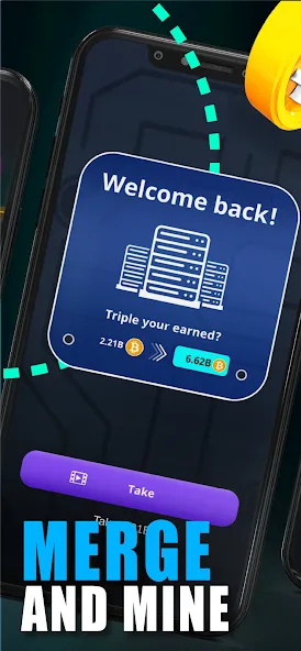 Merge Crypto Miner: Earn Money MOD — Безлимитные деньги и ускоренная добыча на Андроид — скриншот 4