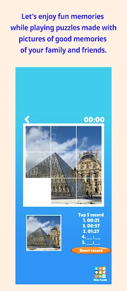 Скачать Slide Puzzle with your photo — Модификация Без рекламы и все уровни открыты — скриншот 1