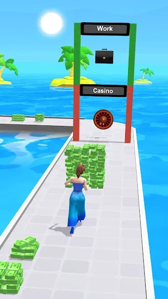 Скачать взлом Money Run 3D на Андроид — Безлимитные деньги и все уровни — скриншот 2
