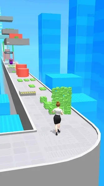 Скачать взлом Money Run 3D на Андроид — Безлимитные деньги и все уровни — скриншот 3
